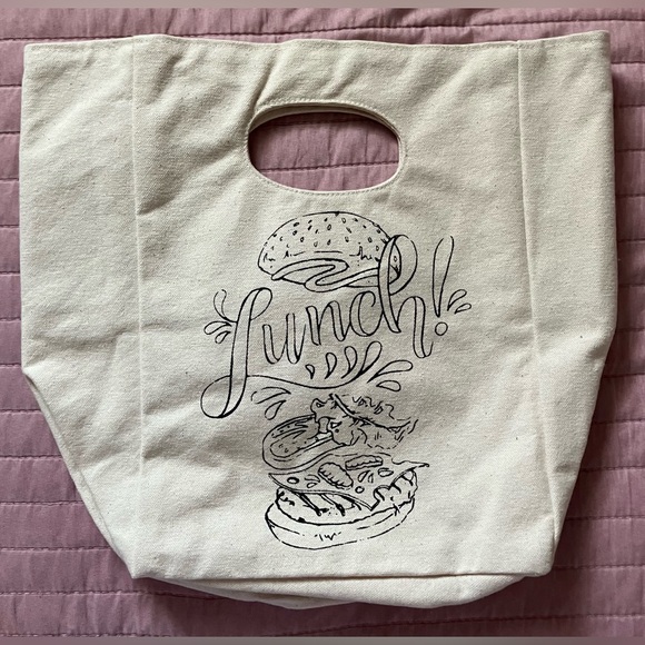 Organic Cotton Mart Canvas Lunch Bag - Set of 2 - BOTH ARE NEW, WITHOUT TAGS - Picture 1 of 4
